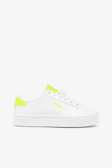 Fila Femme Panache 19 136 Blanche / Blanche / Safety Jaune Fila France OZL-859470